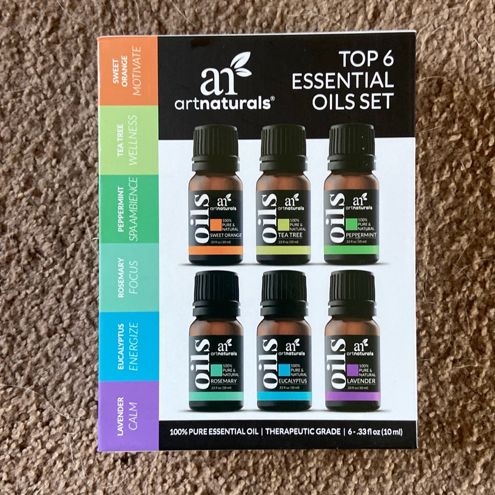 Artnaturals 6 Pack of Essential Oils New in Box